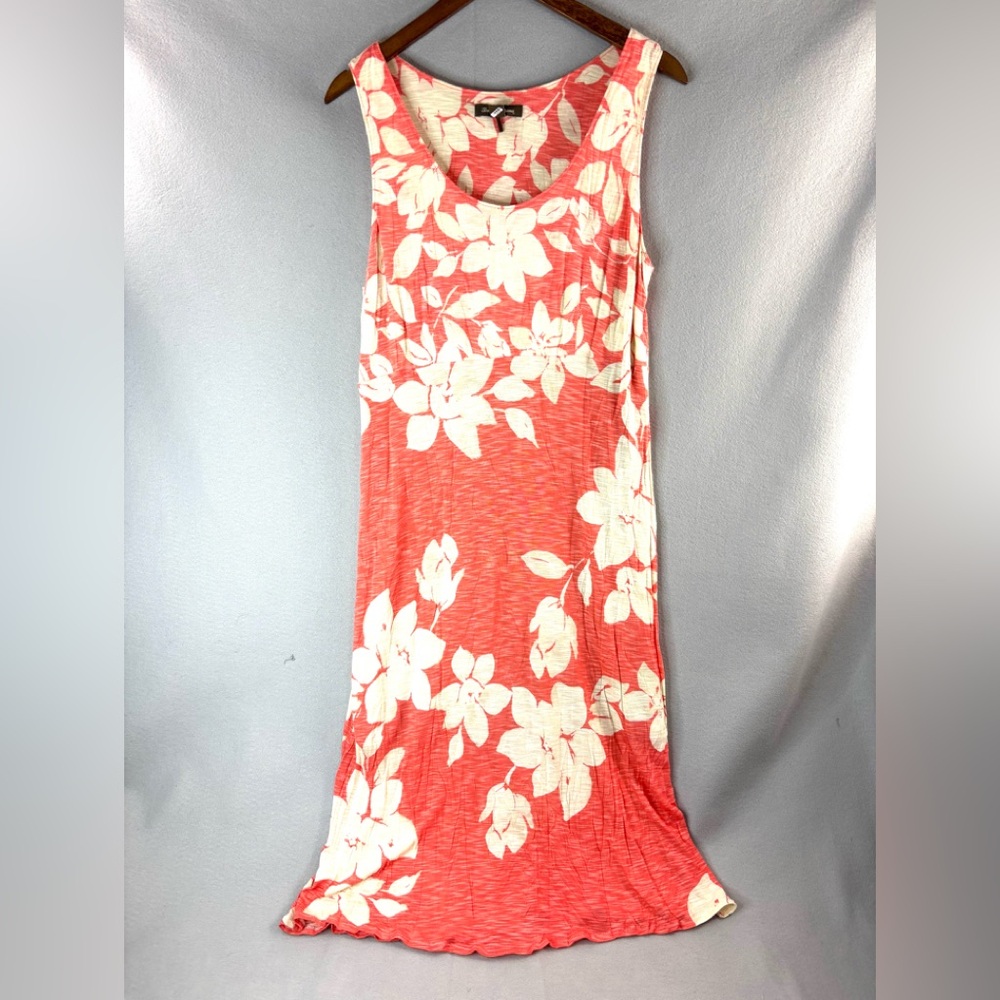 Tommy Bahama L Aloha Sleeveless Coral Below the Knee Dress